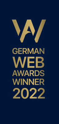 22GRAD hat den German Web Award gewonnen